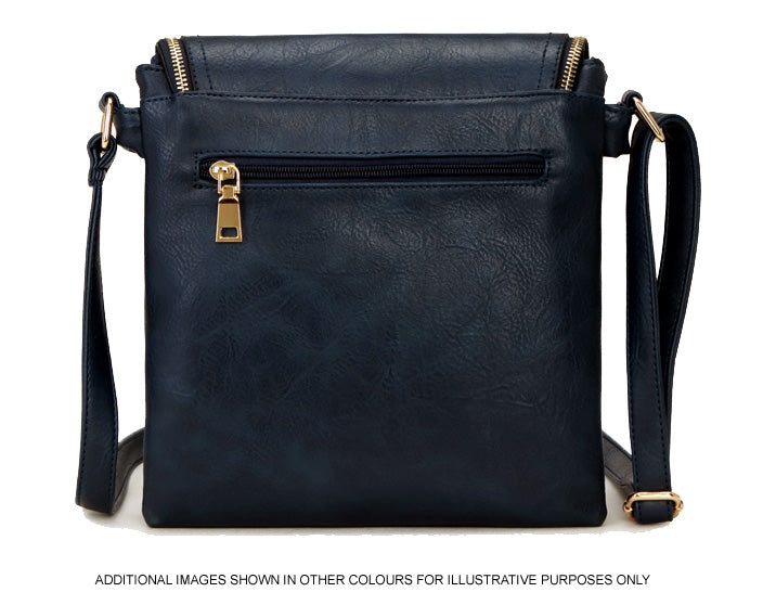 A-SHU LARGE GREY TASSEL MULTI COMPARTMENT CROSS BODY SHOULDER BAG WITH LONG STRAP - A-SHU.CO.UK
