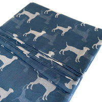LIGHTWEIGHT DENIM BLUE DOG PRINT SHEER NECK SCARF - A-SHU.CO.UK