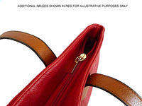 A-SHU LIGHTWEIGHT TAN FAUX LEATHER TOTE HANDBAG - A-SHU.CO.UK