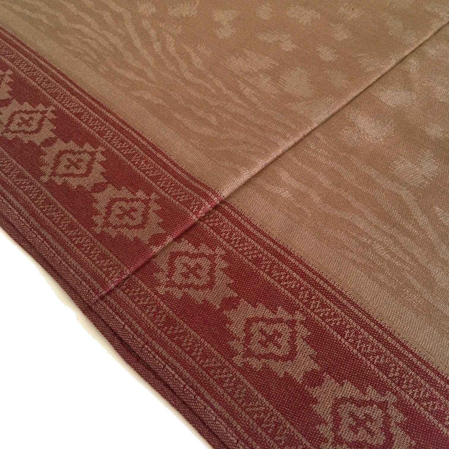 A-SHU MOCHA ANIMAL PRINT REVERSIBLE PASHMINA SHAWL SCARF - A-SHU.CO.UK