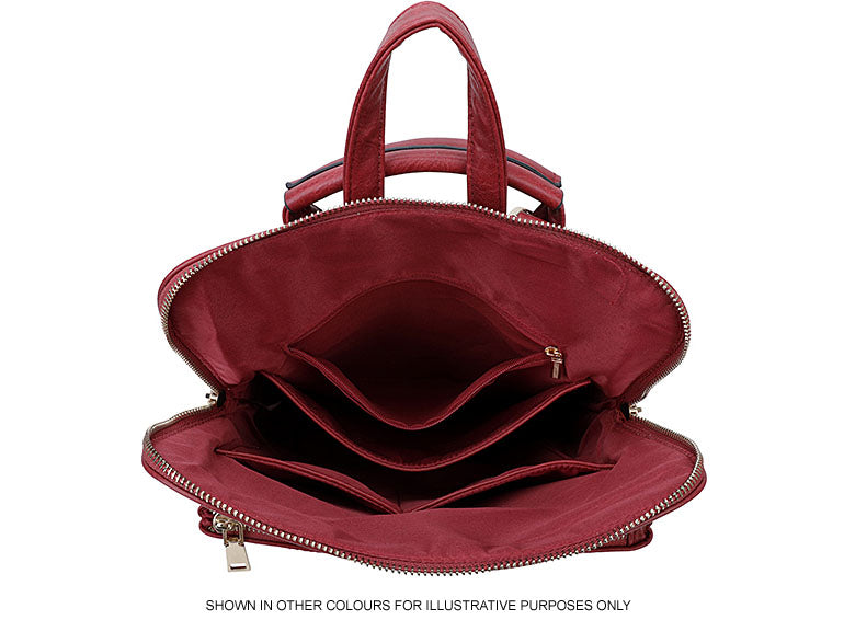 A-SHU TAN MULTI COMPARTMENT CROSS BODY BACKPACK - A-SHU.CO.UK