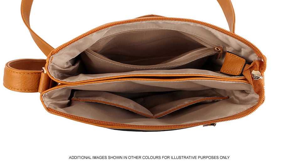 A-SHU ORANGE MULTI COMPARTMENT CROSS BODY SHOULDER BAG - A-SHU.CO.UK