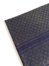 NAVY BLUE SPARKLY METALLIC EVENING SHAWL SCARF - A-SHU.CO.UK