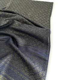 NAVY BLUE SPARKLY METALLIC EVENING SHAWL SCARF - A-SHU.CO.UK