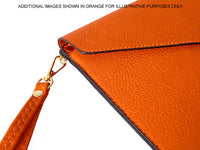 A-SHU RED OVER-SIZED ENVELOPE CLUTCH BAG WITH LONG CROSS BODY AND WRISTLET STRAP - A-SHU.CO.UK