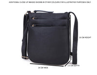 A-SHU PLAIN CURVED RED MULTI COMPARTMENT CROSS BODY SHOULDER BAG - A-SHU.CO.UK