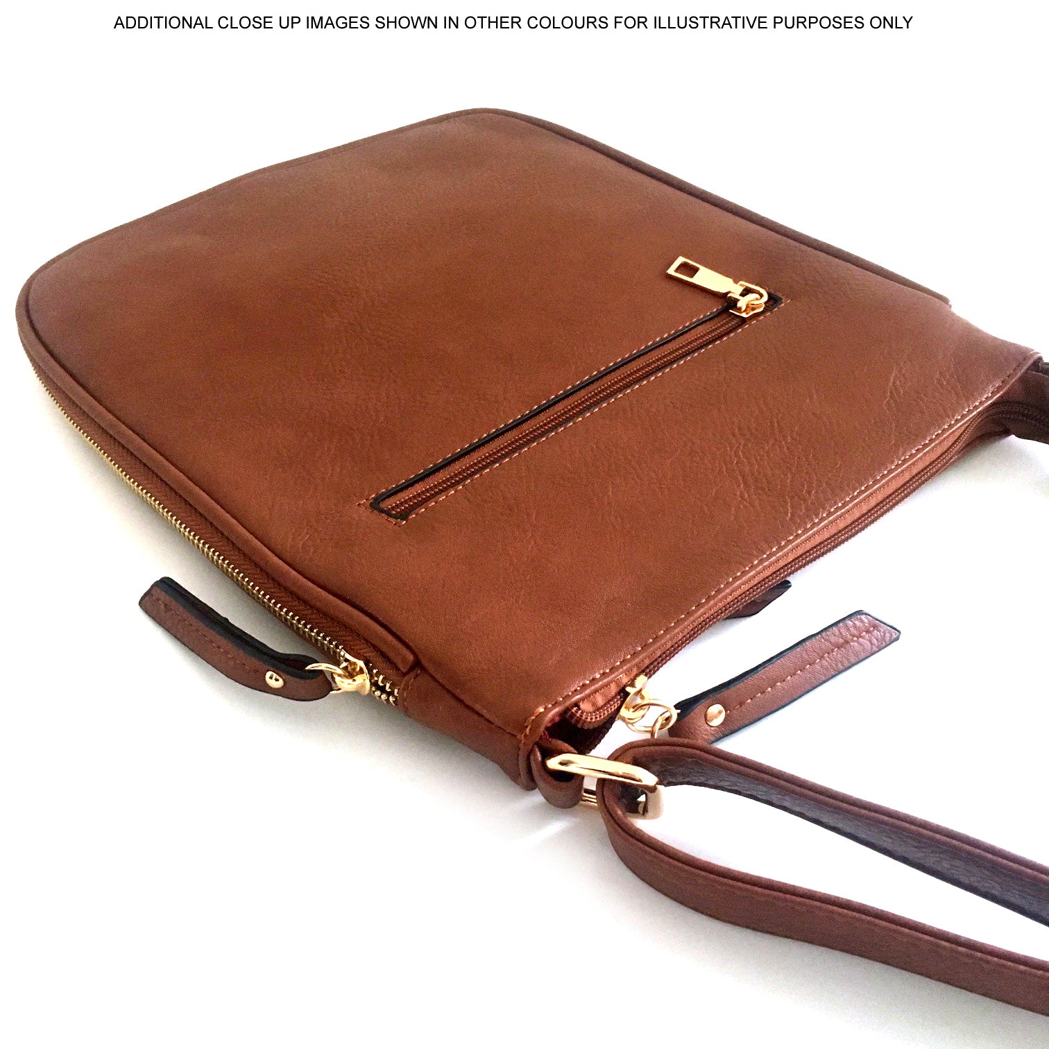 A-SHU PLAIN CURVED MUSTARD YELLOW MULTI COMPARTMENT CROSS BODY SHOULDER BAG - A-SHU.CO.UK