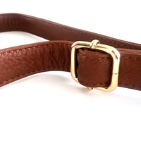 A-SHU PLAIN CURVED TAN MULTI COMPARTMENT CROSS BODY SHOULDER BAG - A-SHU.CO.UK