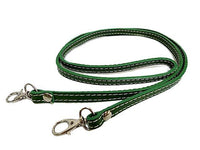 A-SHU SLIM GREEN SEMI-PATENT LONG HANDBAG SHOULDER STRAP - A-SHU.CO.UK