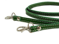 A-SHU SLIM GREEN SEMI-PATENT LONG HANDBAG SHOULDER STRAP - A-SHU.CO.UK