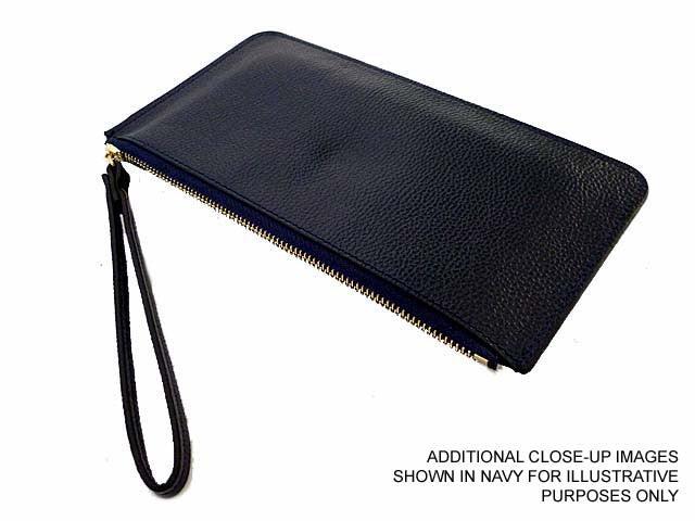 A-SHU PURPLE SLIM LINE MULTI-COMPARTMENT PURSE WITH WRIST STRAP - A-SHU.CO.UK