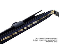 A-SHU PURPLE SLIM LINE MULTI-COMPARTMENT PURSE WITH WRIST STRAP - A-SHU.CO.UK