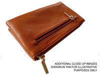 A-SHU SMALL MULTI-COMPARTMENT CROSS-BODY PURSE BAG WITH WRIST AND LONG STRAPS - ORANGE - A-SHU.CO.UK