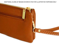 A-SHU SMALL MULTI-POCKET CROSSBODY PURSE BAG WITH WRISTLET AND LONG STRAP - PASTEL GREEN - A-SHU.CO.UK