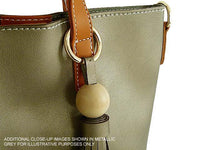 A-SHU SMALL BLACK TASSEL TOTE BAG SET WITH CROSSBODY BAG AND LONG SHOULDER STRAPS - A-SHU.CO.UK