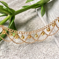 A-SHU GOLD DANGLE JINGLE BELLS CHAIN ANKLET / ANKLE BRACELET - A-SHU.CO.UK