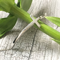 A-SHU SOLID 925 STERLING SILVER SIDEWAYS CROSS DAINTY BRACELET - A-SHU.CO.UK