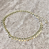 A-SHU GOLD FISH BONE CHAIN LINKED ANKLET / ANKLE BRACELET - A-SHU.CO.UK