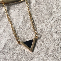 A-SHU BLACK TRIANGLE MULTI LAYER SHORT CHOKER NECKLACE - A-SHU.CO.UK